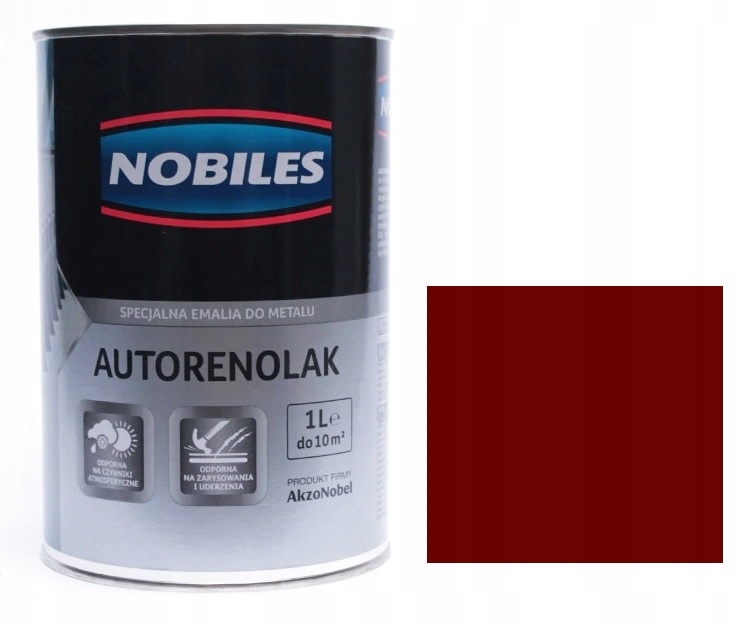 Nobiles Autorenolak L-46 Wiśniowy 1L Farba Metalu