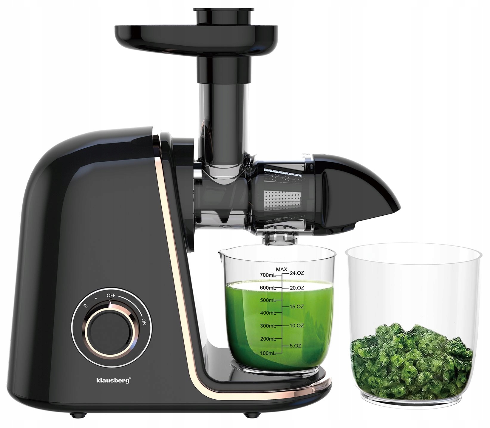 Voľneotáčkový odšťavovač 150 W Šťava z ovocia Cold Press Klausberg 7867