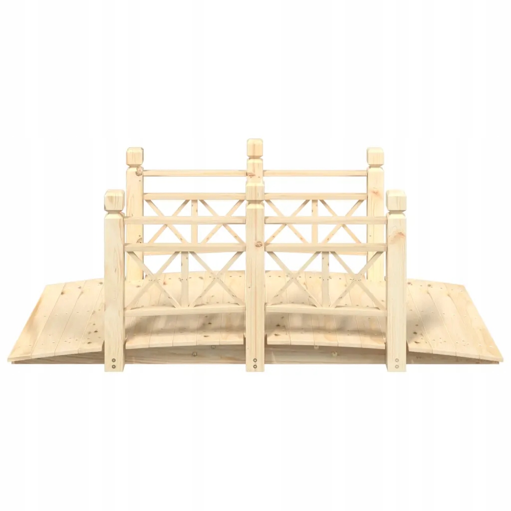 Mostek ogrodowy z poręczami, 150x67x56 cm, świer Rodzaj inny