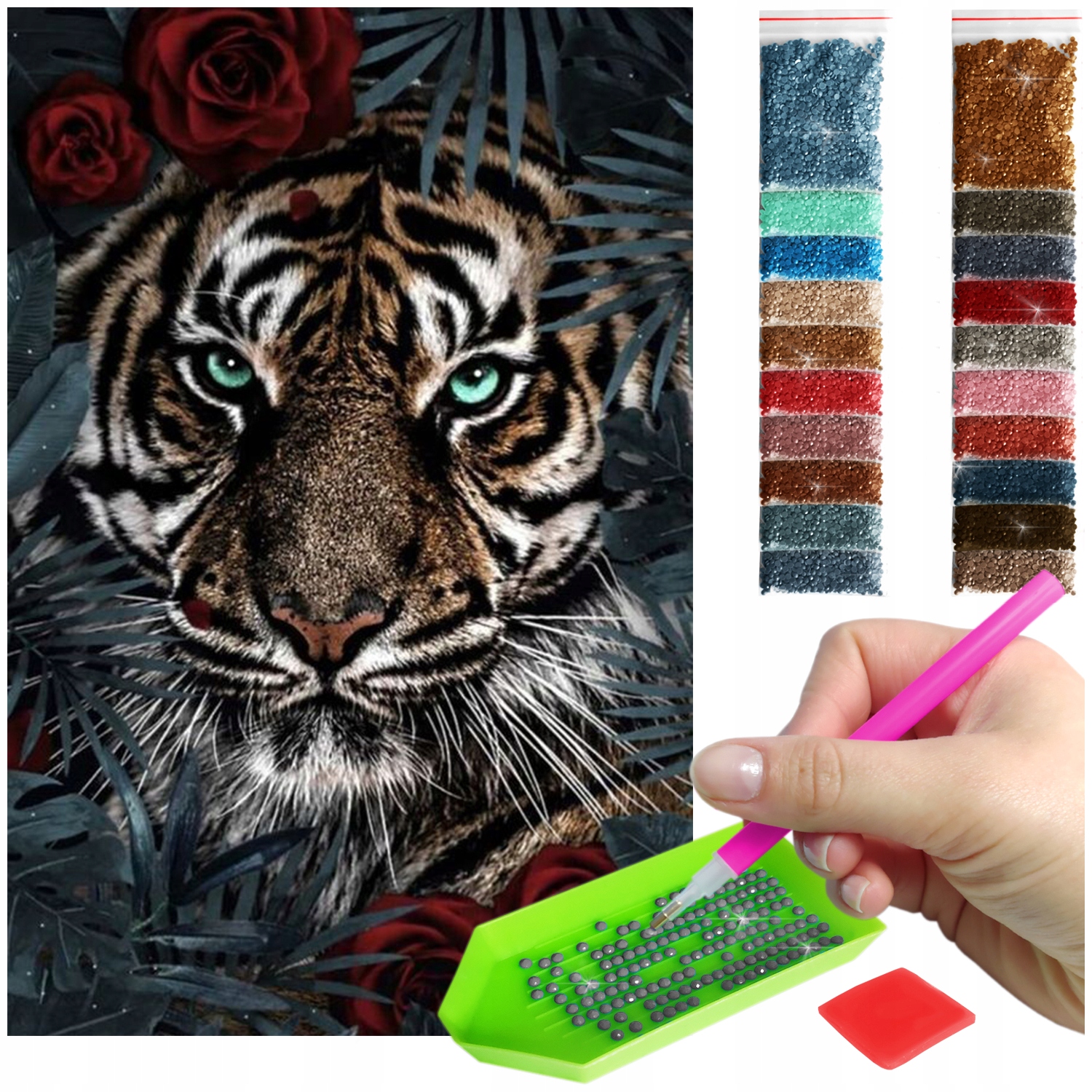 Haft Diamentový Velký 60x40cm Diamond Painting Mozaika Diamentové Příslušenství