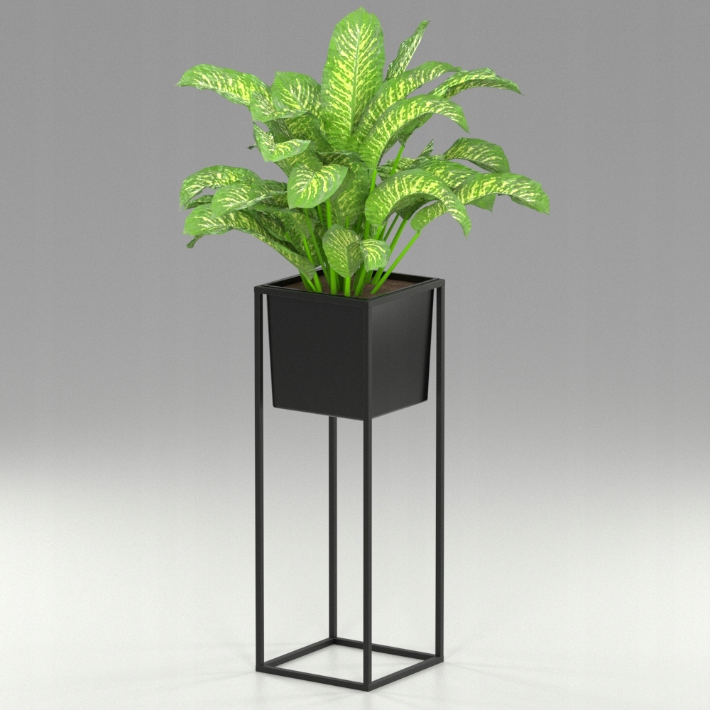 KWIETNIK STOJĄCY LOFT STOJAK NA KWIATY ROŚLINY METALOWY Z WKŁADEM L74cm Marka DesigM