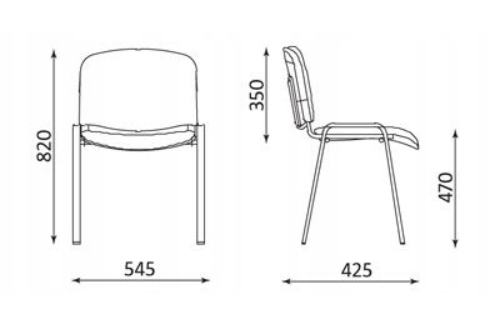 Krzesło konferencyjne do biura poczekalni SZARE C-73 tkanina ISO biurowe Kod producenta ISO 4L-BL C73 GB