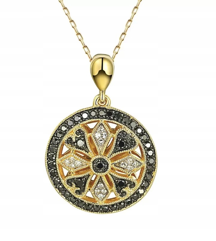 Zlatý přívěsek Au 585 s diamanty P85717YBD