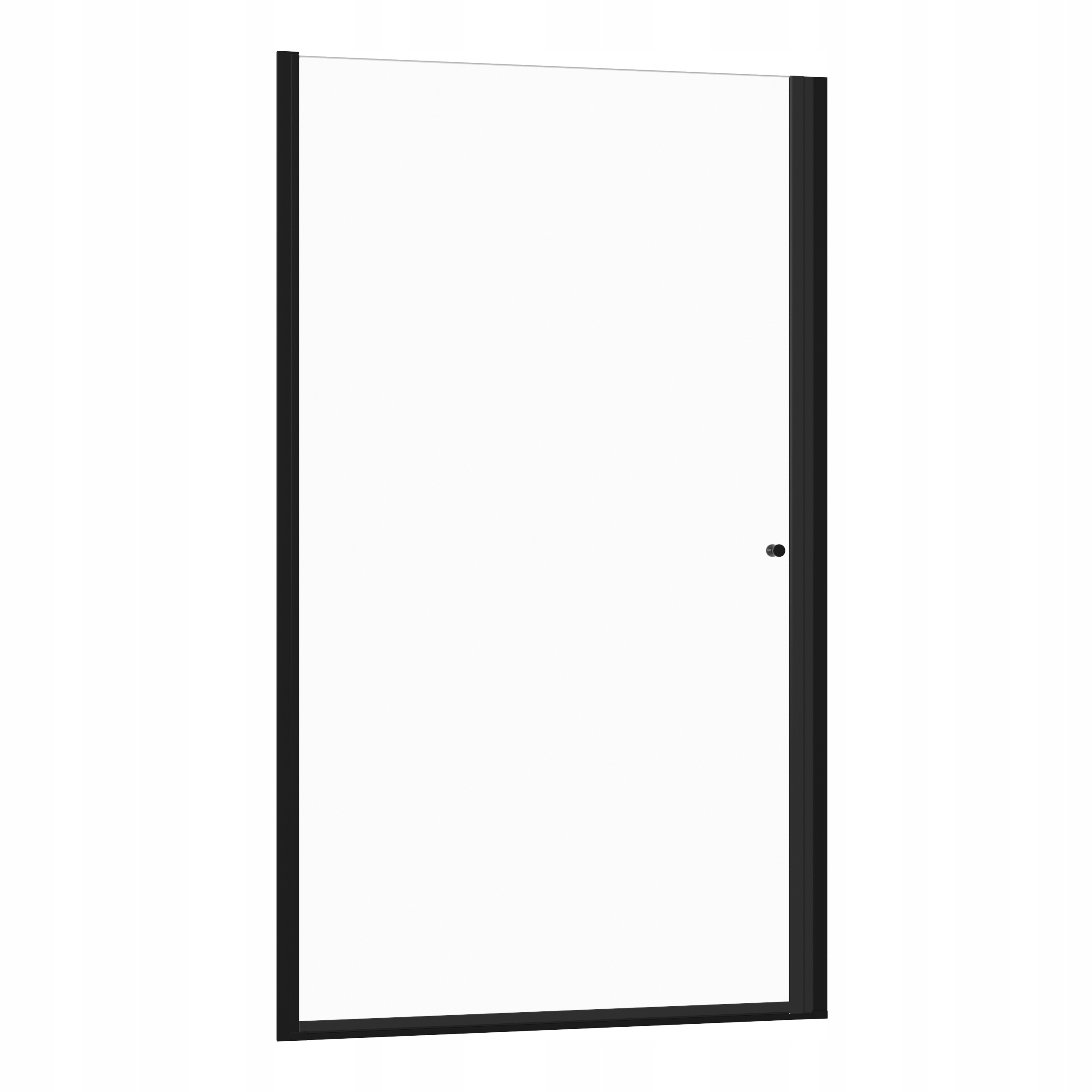 Drzwi Prysznicowe Wnękowe Uchylne 70 CM Czarna Kabina Walk-in Szyba Ścianka