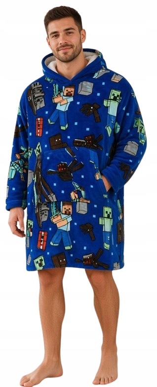 Mikinová Deka Minecraft Dekový Mikinový Župan Minecraft Dospělá Velikost