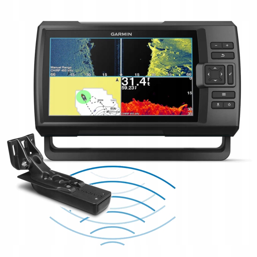 echosonda Garmin Striker Vivid 9sv przetwornik GT52HW-TM SideVü ClearVü
