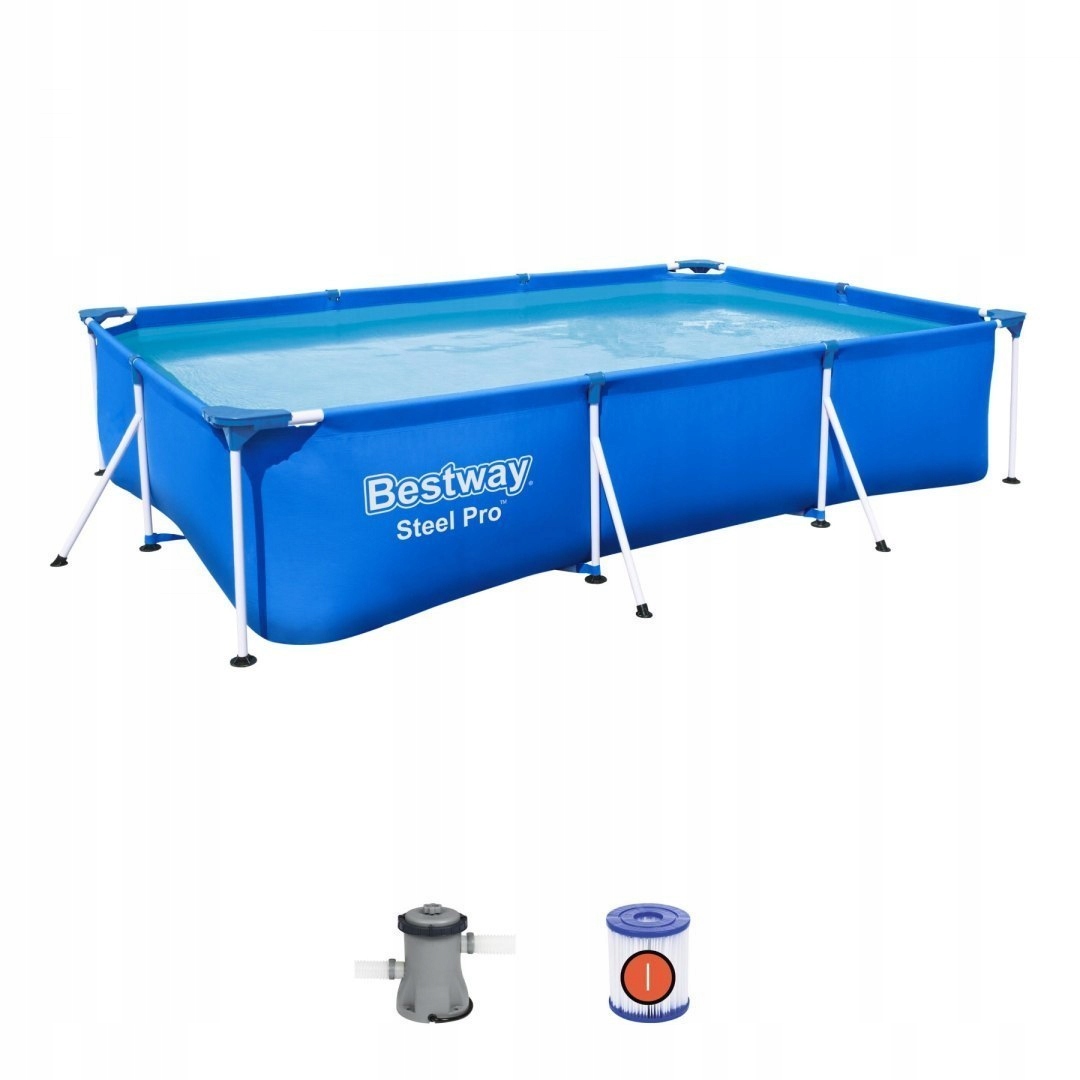 Roštový bazén Deluxe Steel Pro 300x201x66 Bestway 3v1 čerpadlo filter