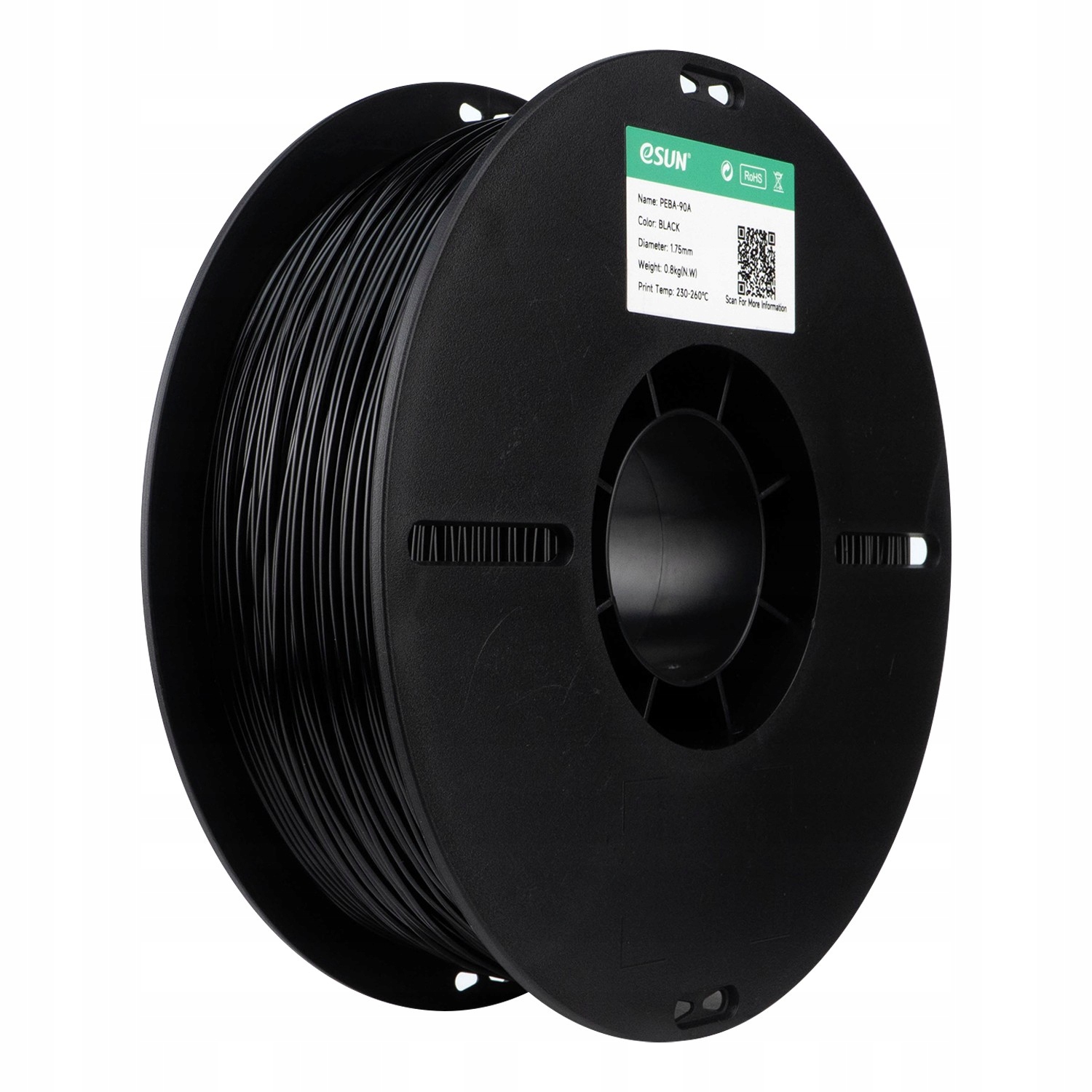 Filament eSUN PEBA-90A Czarny Black 0,8KG