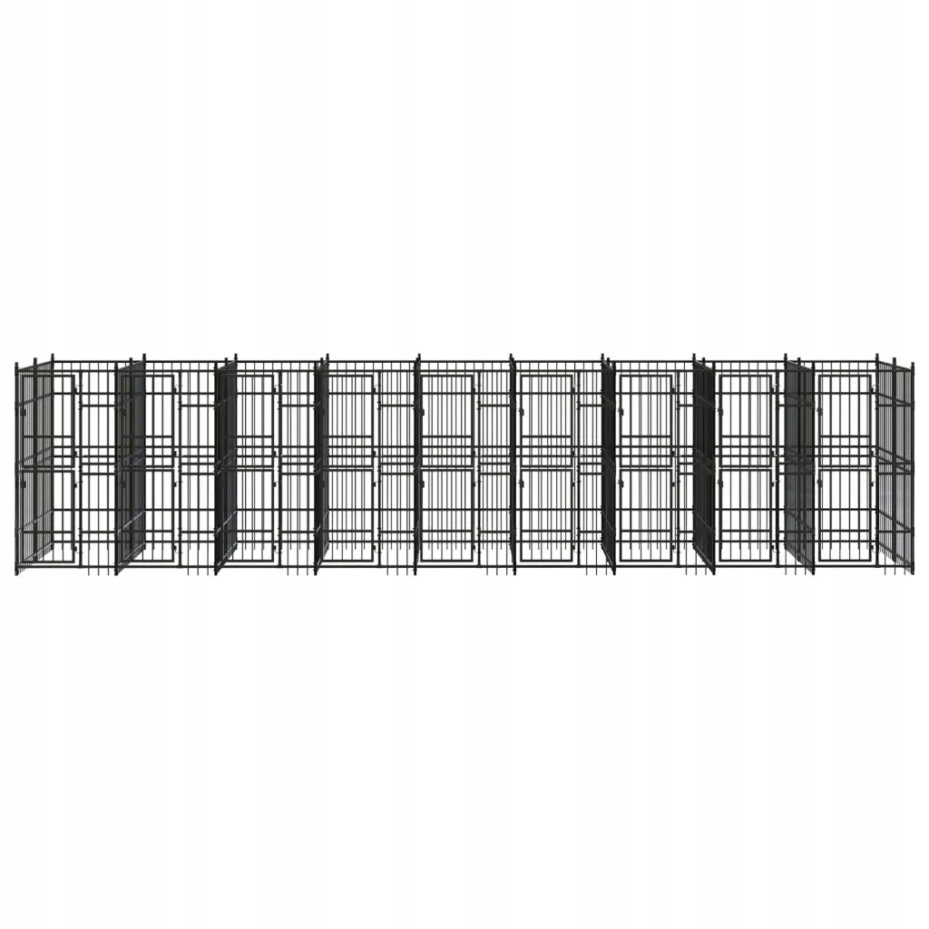 Levně vidaXL Kotec pro psa, ocelová, 16,59 m²