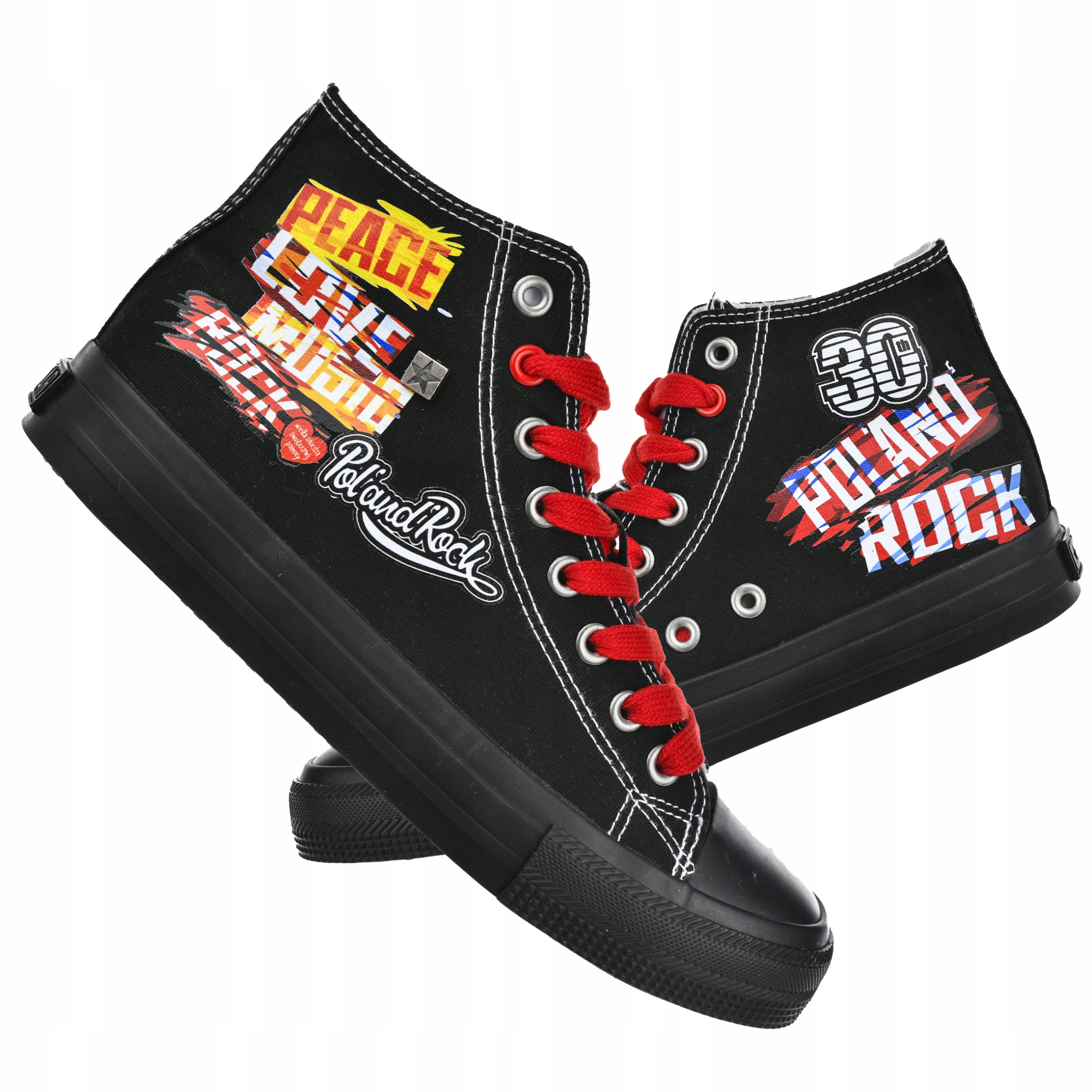 Trampki damskie Big Star wysokie PolAndRock Woodstock limitowana edycja 39