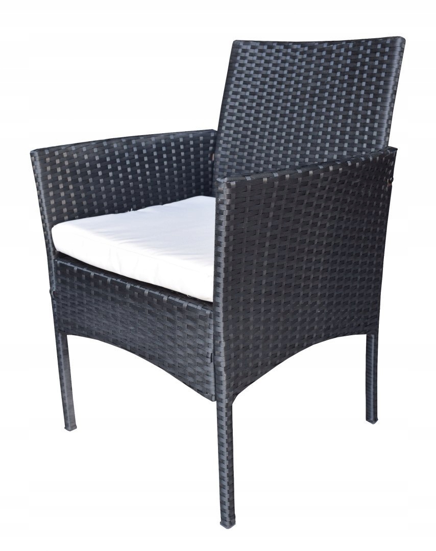 Meble rattanowe fotel wypoczynek stolik czarne Linia ISTANBUL BLACK