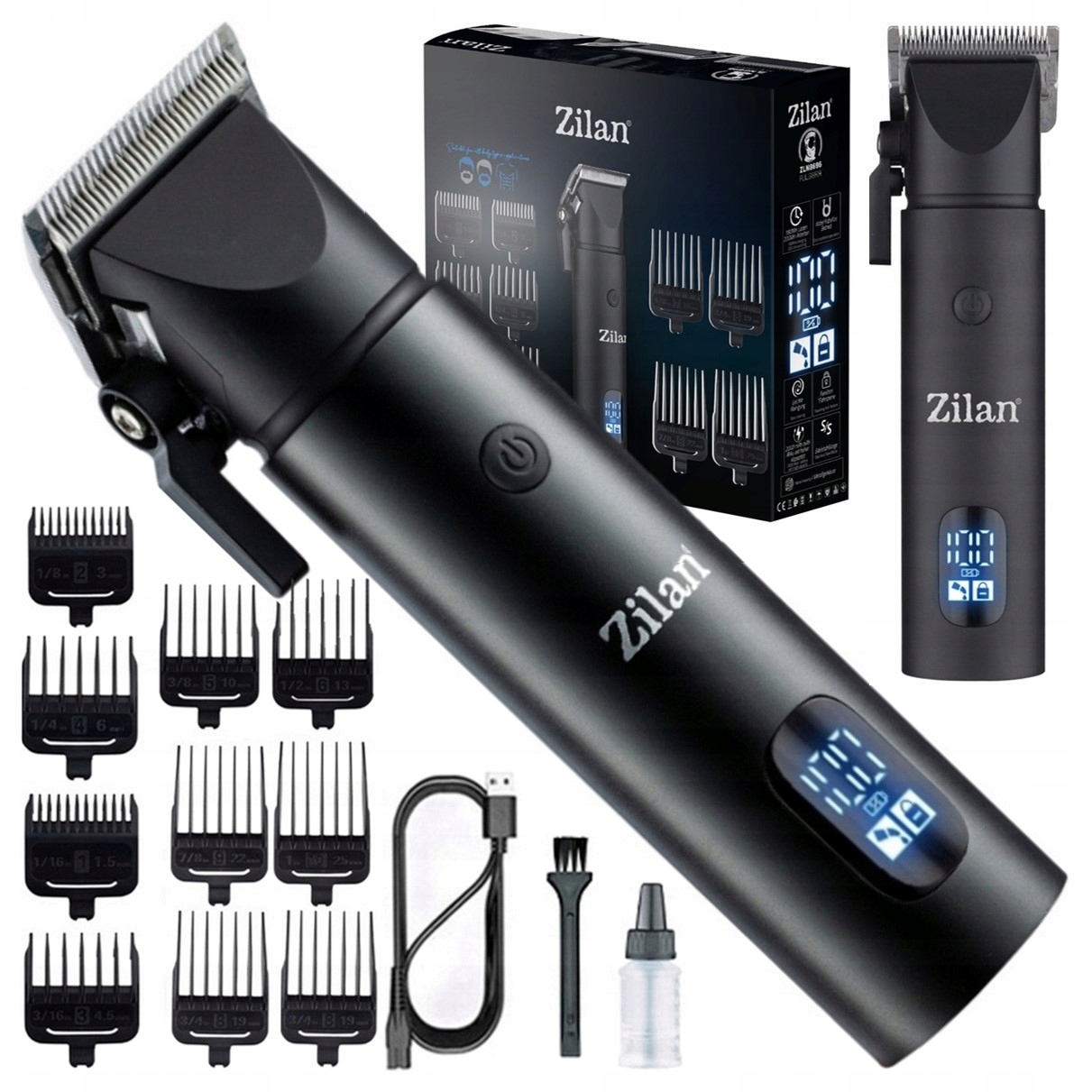 Maszynka Do Strzyżenia Trymer Do Brody Włosów Barber Usb Zilan Quera 11W1