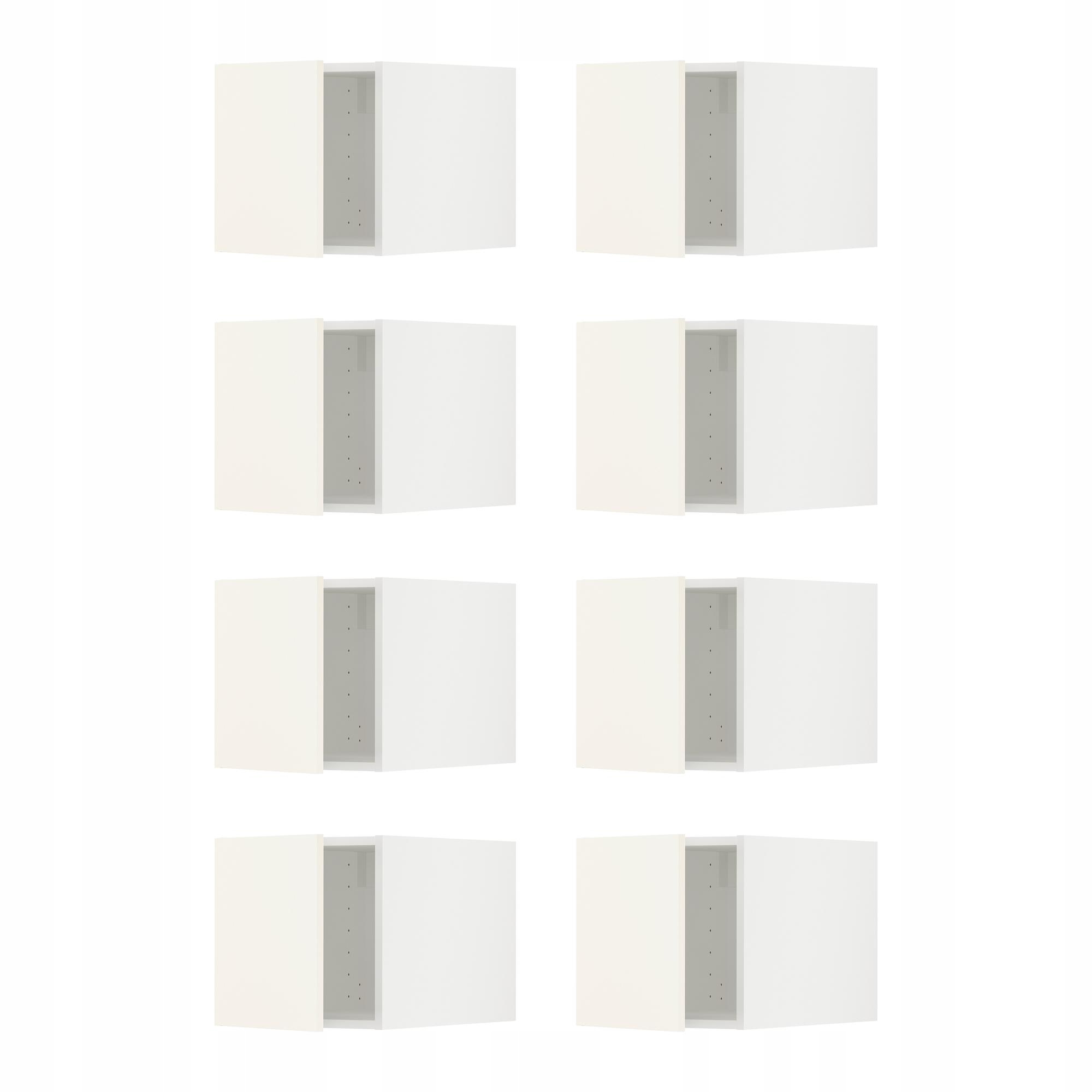 8 szt. Metod Nadstawka biały/Vallstena biały 40x40 cm