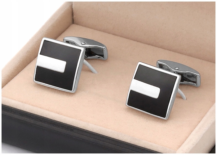 Spinki Męskie do Mankietów Koszul + PUDEŁKO sk5-17 Materiał cynk stal