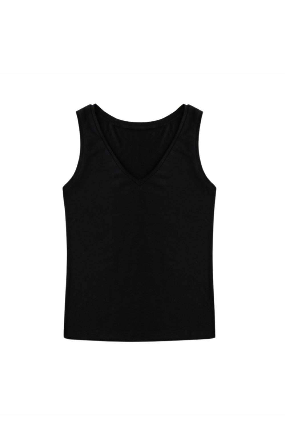 Top v-neck termoaktywny 100% merino lightweight czarny L