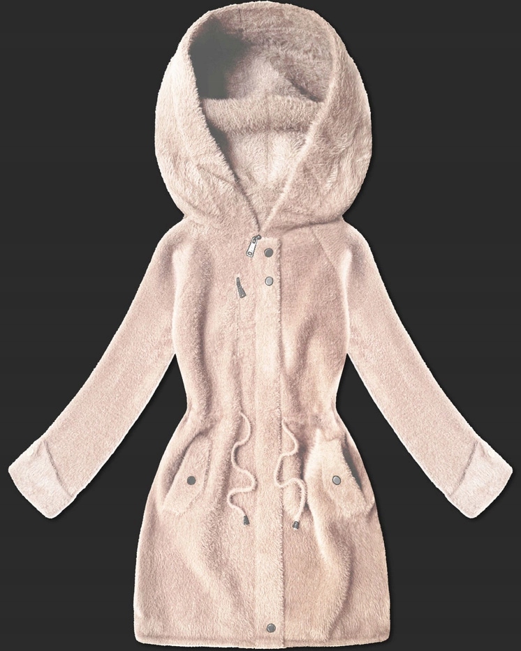 Vlněná Bunda Alpaka W214# Bledý Losos Univerzální