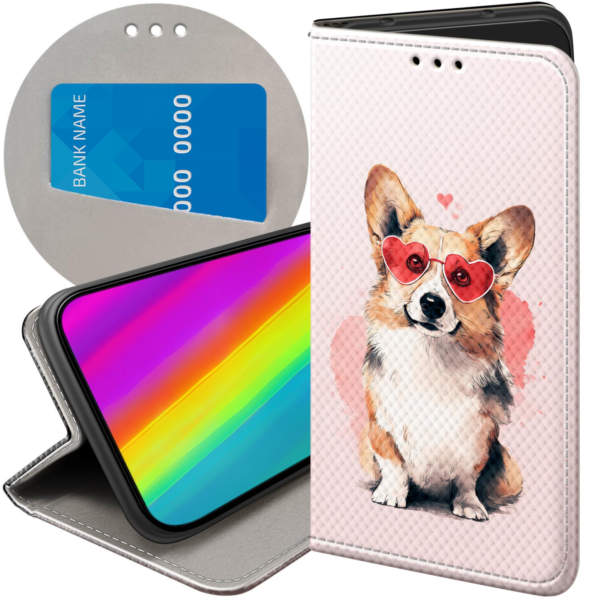 Etui Z Klapką Do Huawei P8 P9 Lite 2017 Corgi Pieski Piesek Łapa
