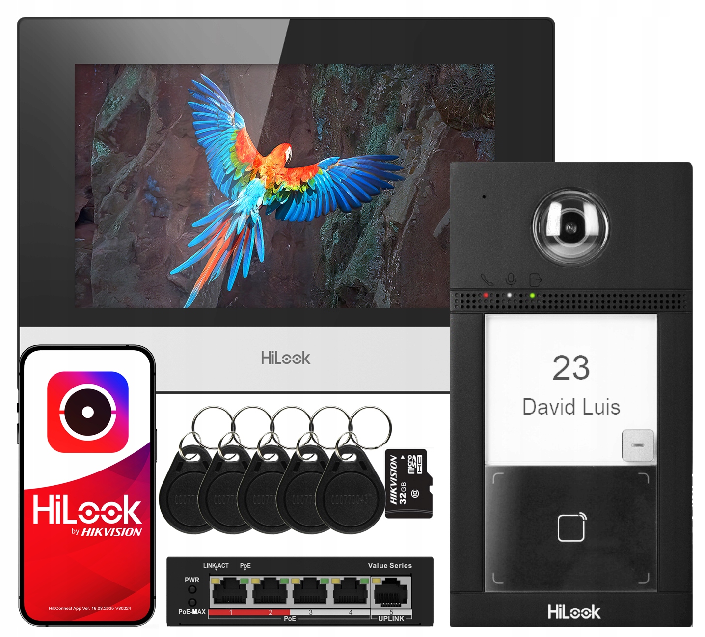 Videovrátnik Sada PoE Ip-vis-pro Hilook