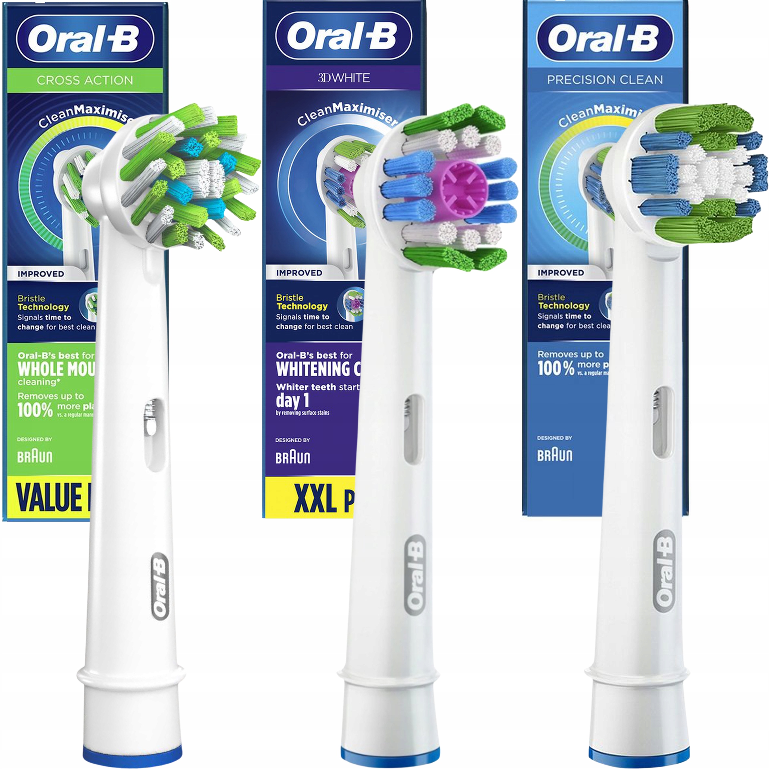 

Oryginalne Końcówki Oral-B: 3D Cross Precision