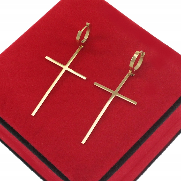 

Kolczyki Złote Krzyże Duże Stal Chirurgiczna