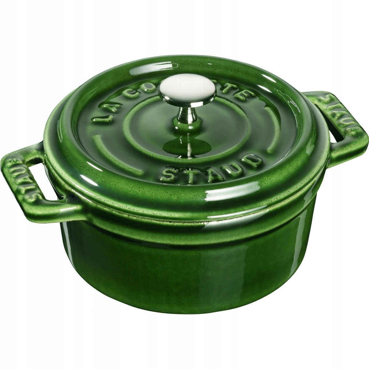 Mini Hrniec Liatinový Staub Cocotte Okrúhly 250 ml 10 cm zelený