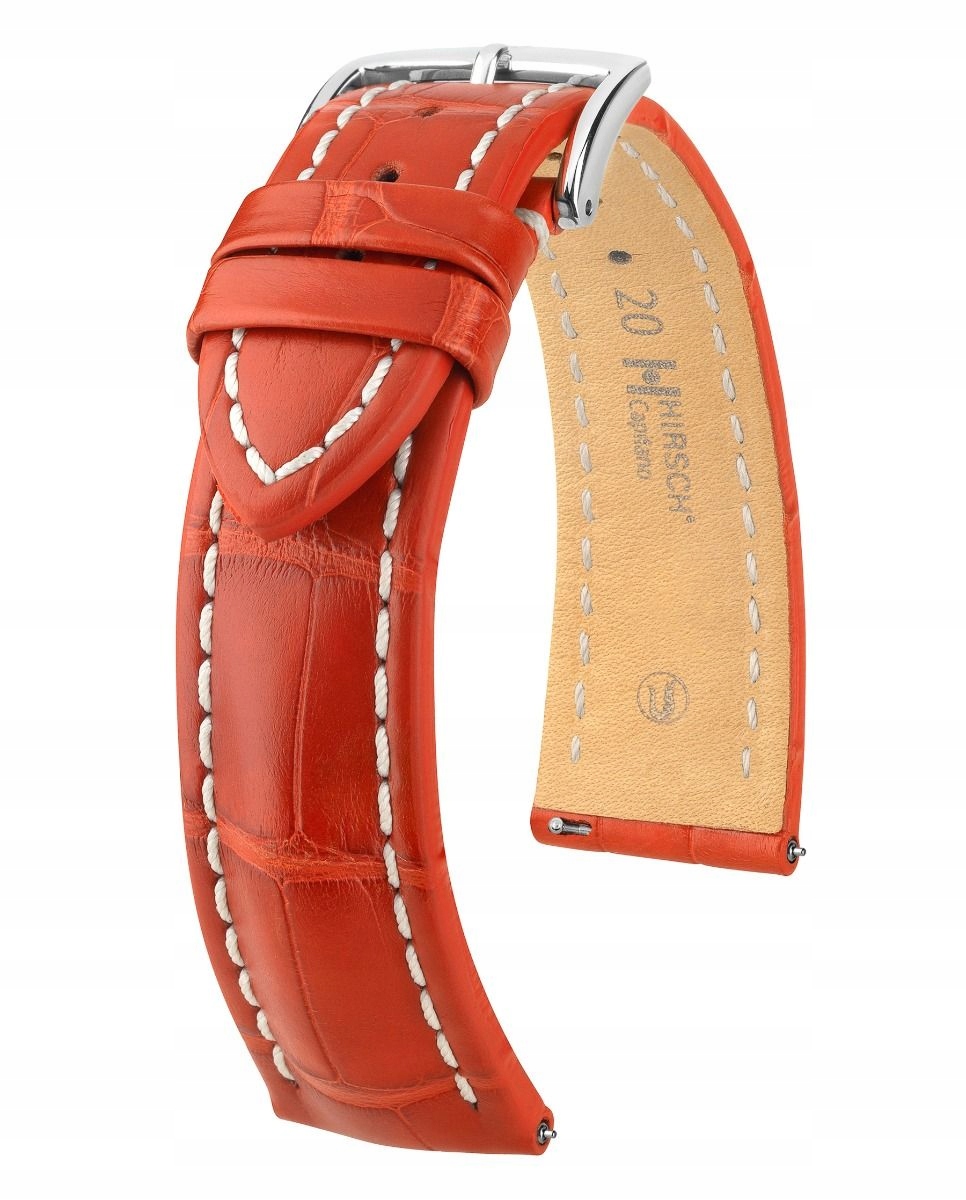 Pásek K Hodinkám Hirsch Capitano Breitling Červený 22 MM 22/20