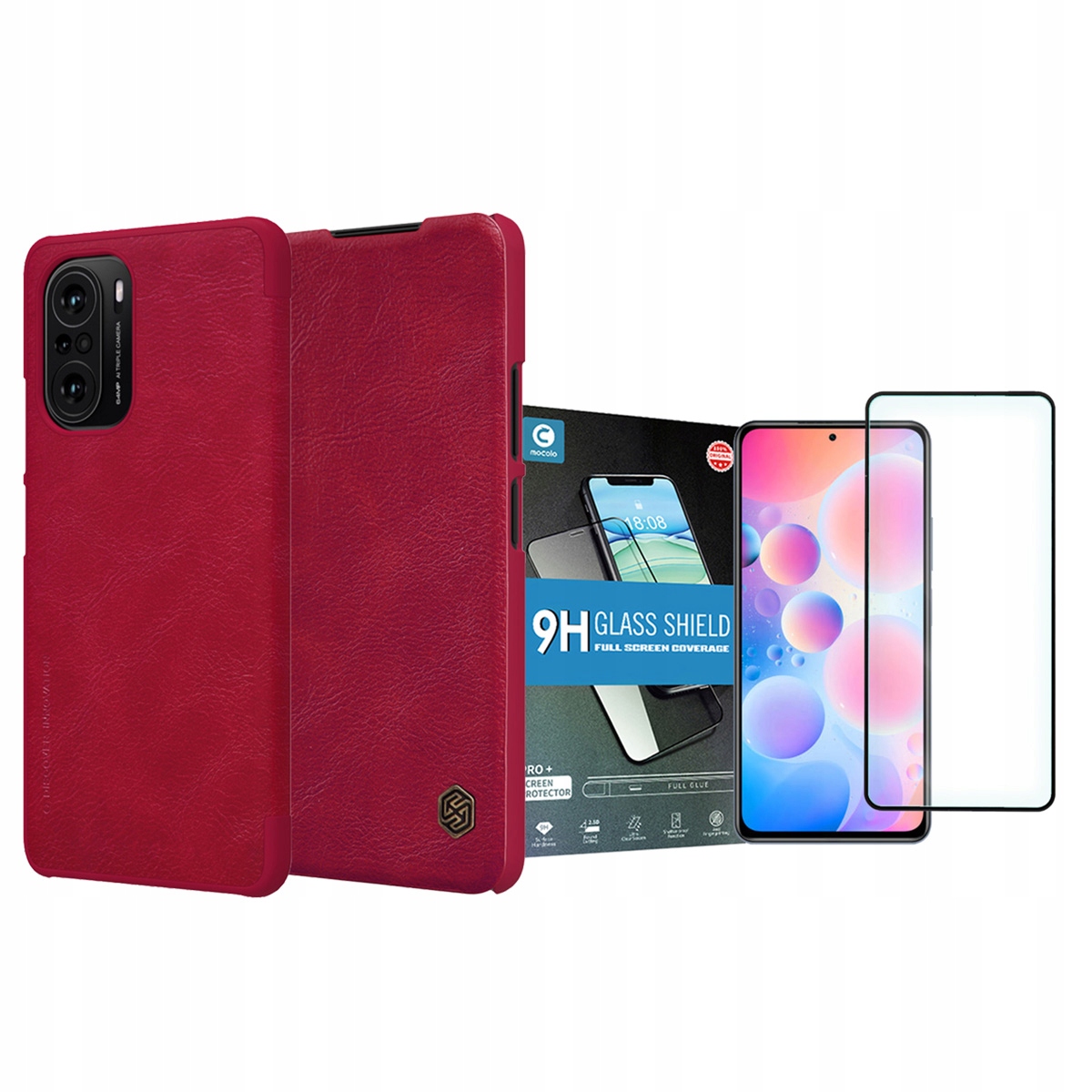 

Nillkin Qin Etui Do Poco F3/MI-11i + Szkło Mocolo