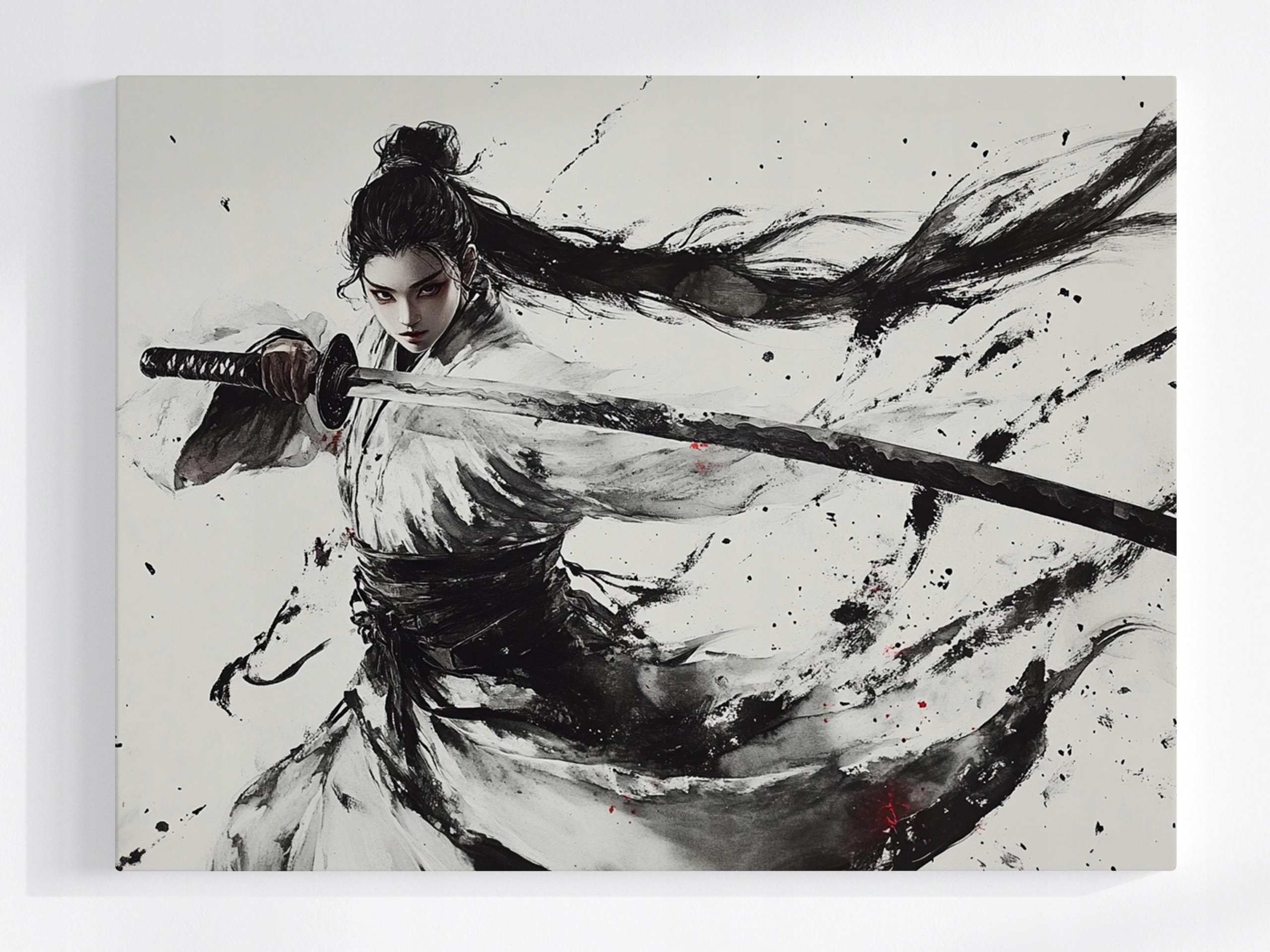 Obraz Na Plátně Canvas Japonsko Asie Žena Bojovnice Katana 100x75