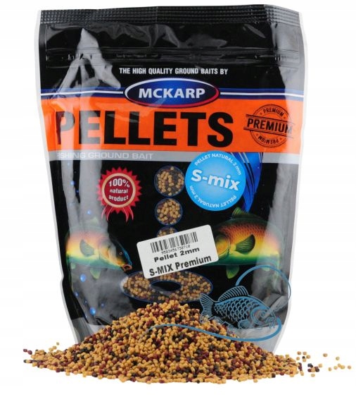 Premium Natural S-mix Pellet 2mm Method Feeder 500g Mckarp