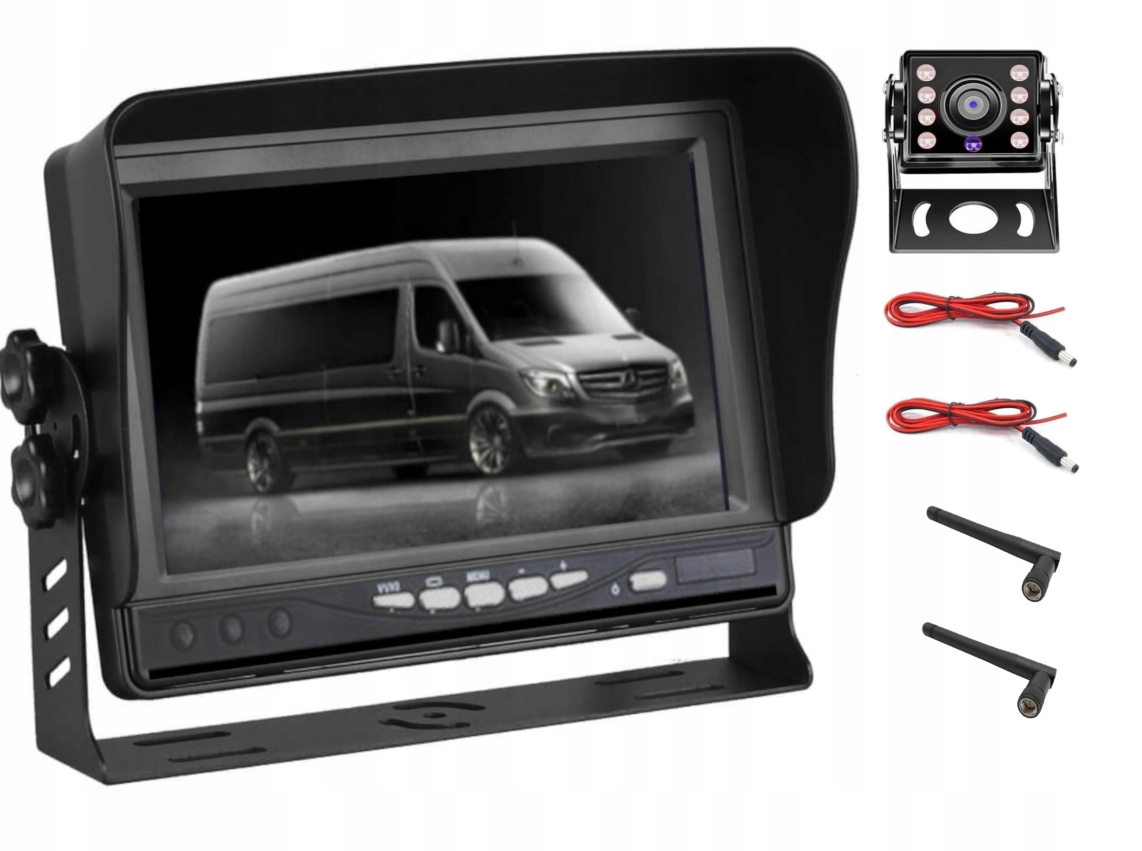 Monitor Cúvacia Kamera 8 Led Bus Tir Do 50 Metrov