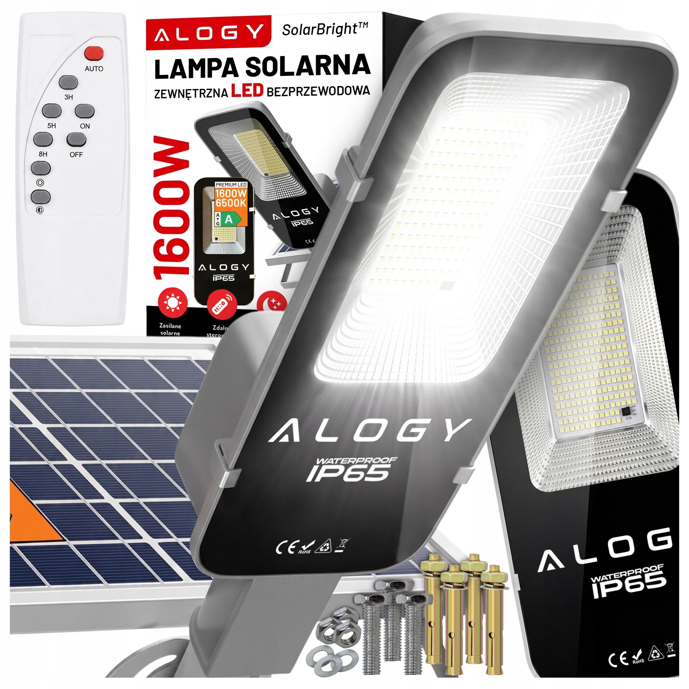 Solární Lampa Venkovní Senzor Soumraku Držák Ovladač 1600 W