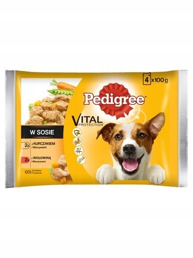 5 x Pedigree Vital Protection Krmivo v omáčce 400 g (4 x 100 g)