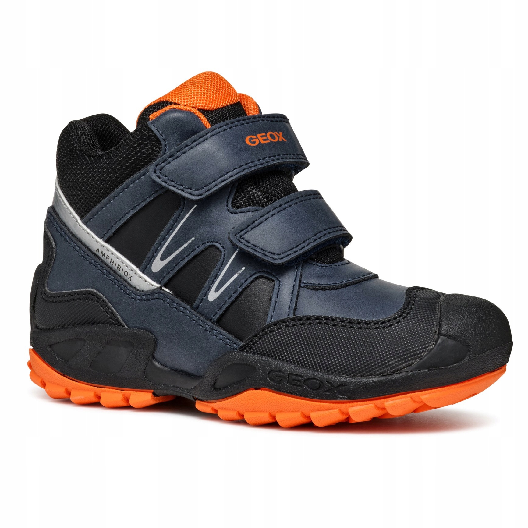 Trzewiki Ocieplane Geox New Savage Abx Navy/orange Membrana Amphibiox R.27