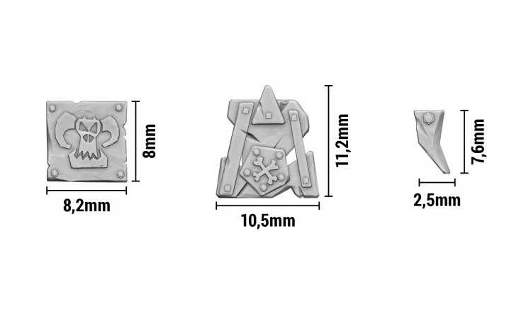 3D Printed Set - Small Ork plates 34szt. Stan opakowania oryginalne