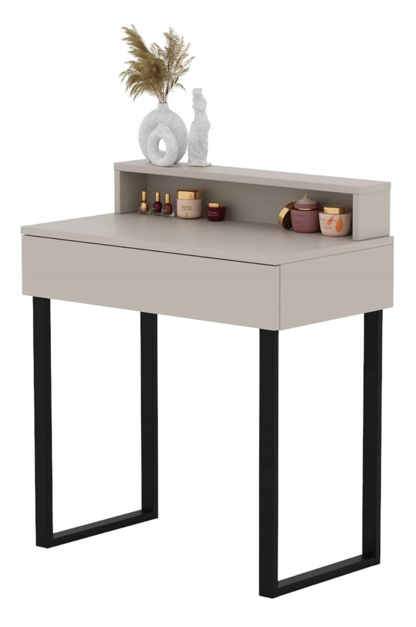 Toaletná Konzola Lena Plus Kašmír 75 CM Čierne Nohy Z Kovu