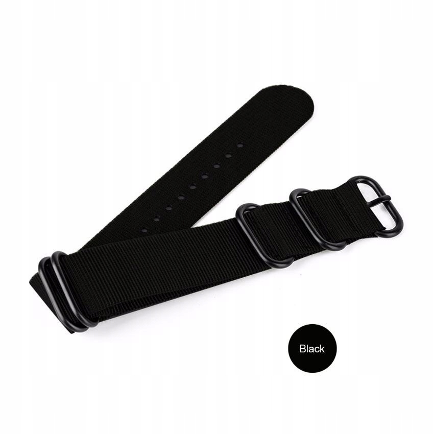 Pasek do GARMIN Fenix 3 NYLON nylonowy CZARNY Materiał paska inny