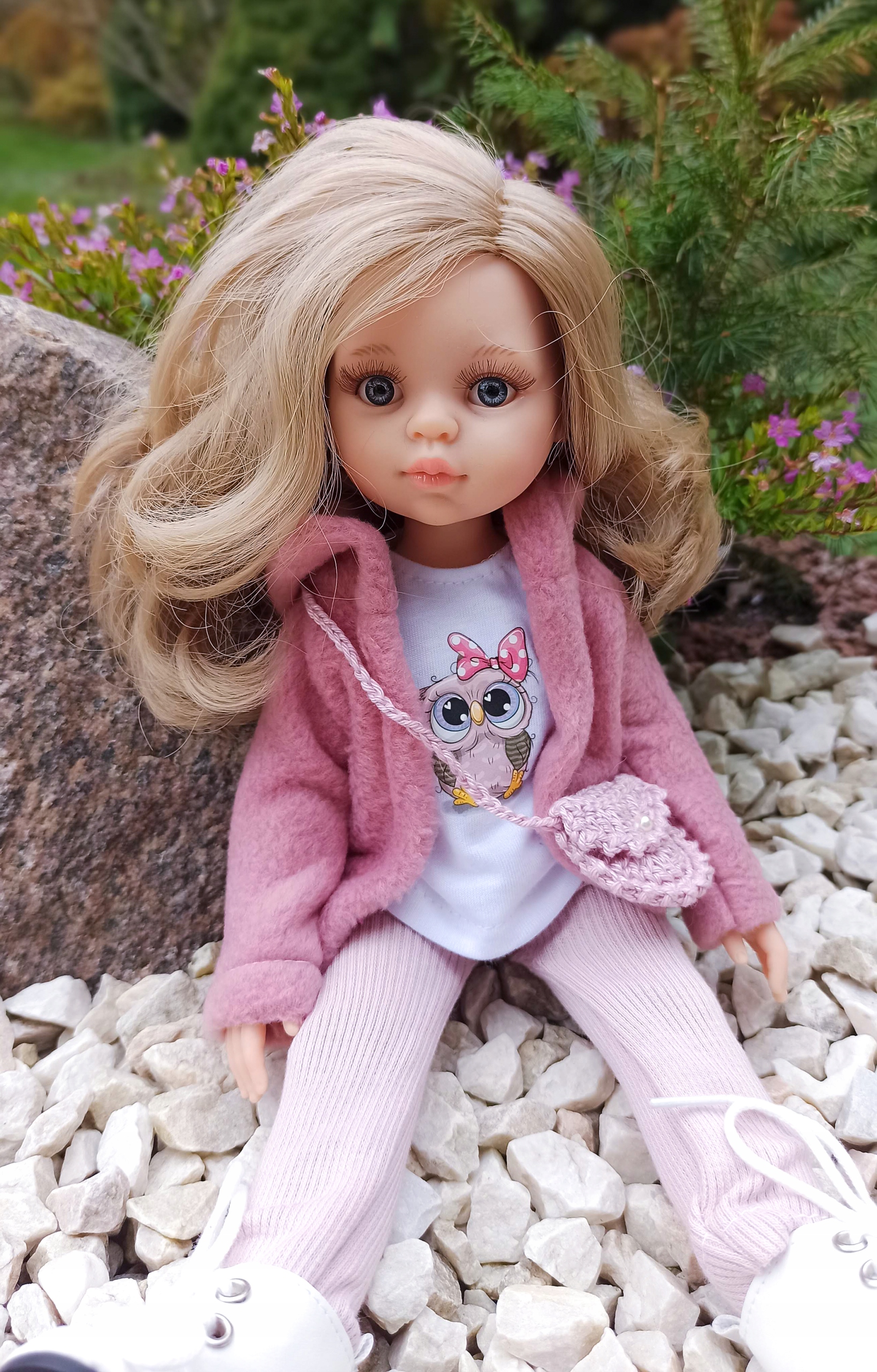 LALKA hiszpańska PAOLA REINA 32cm CARLA+ ubranka, buciki pudełko Seria Paola Reina 32cm