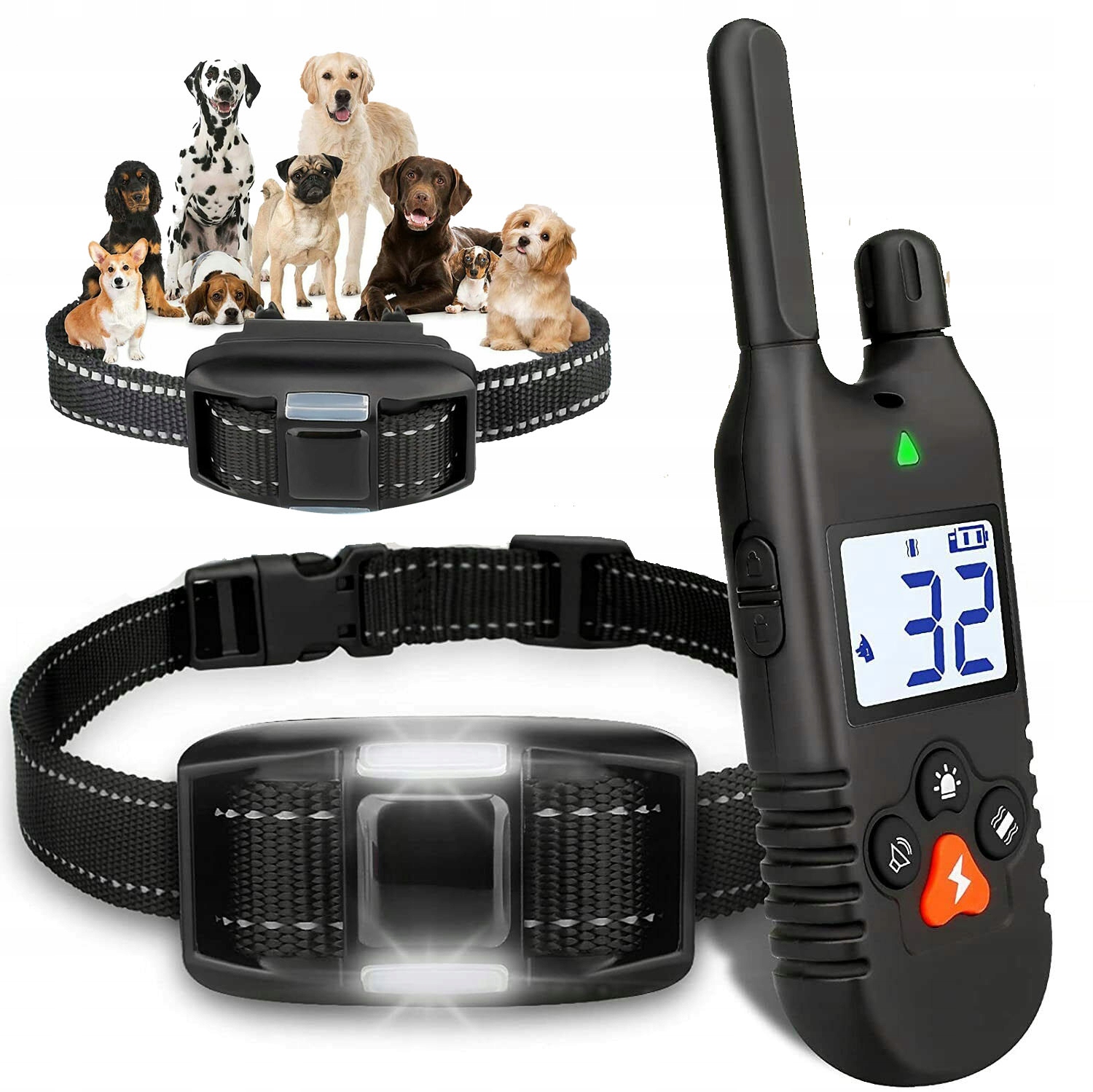 Levně Elektrický Výcvikový Obojek Pro Psa S Dosahem 914M A Dálkovým Ovládáním