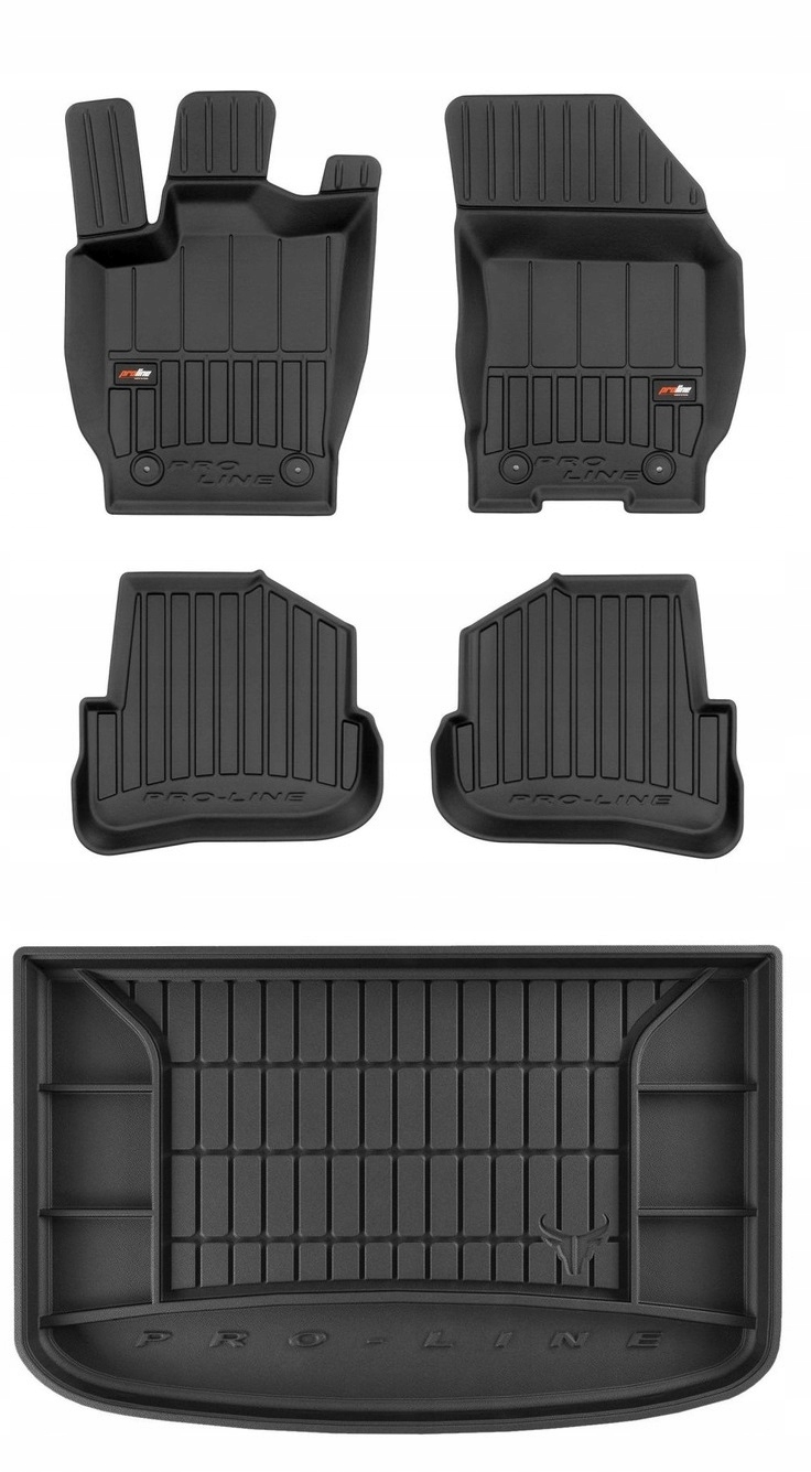 Set 3D Gumové rohože a rohož do kufru Audi A1 8X 2010-2018 hatchback