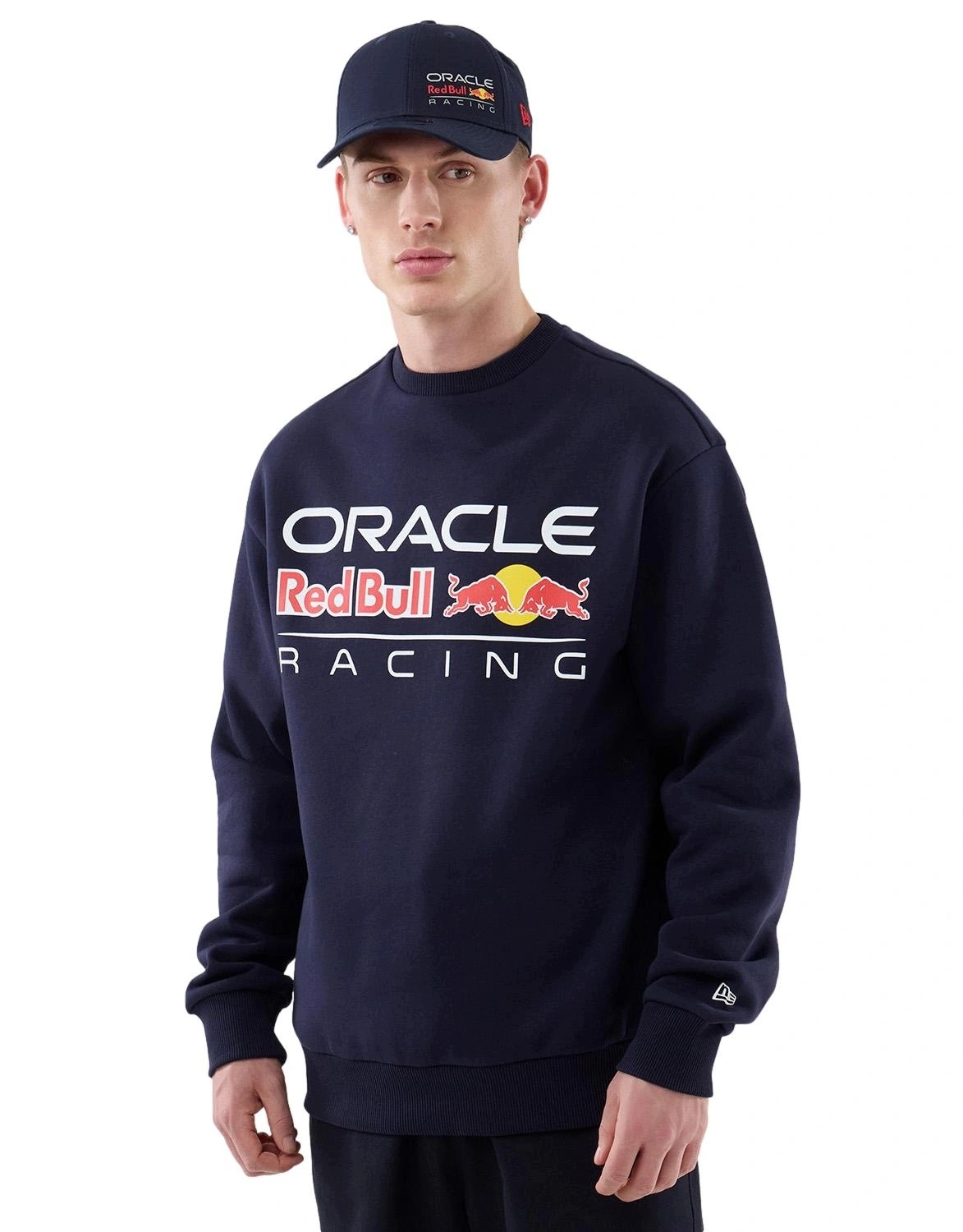 pánská mikina bez kapuce New Era fleece Oracle Red Bull Racing oversize