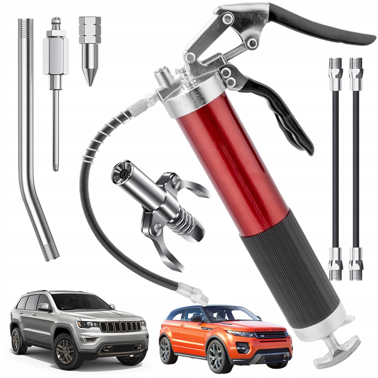 Ruční Vysokotlaká Maznice Nerezová Ocel 8000 Psi Kov