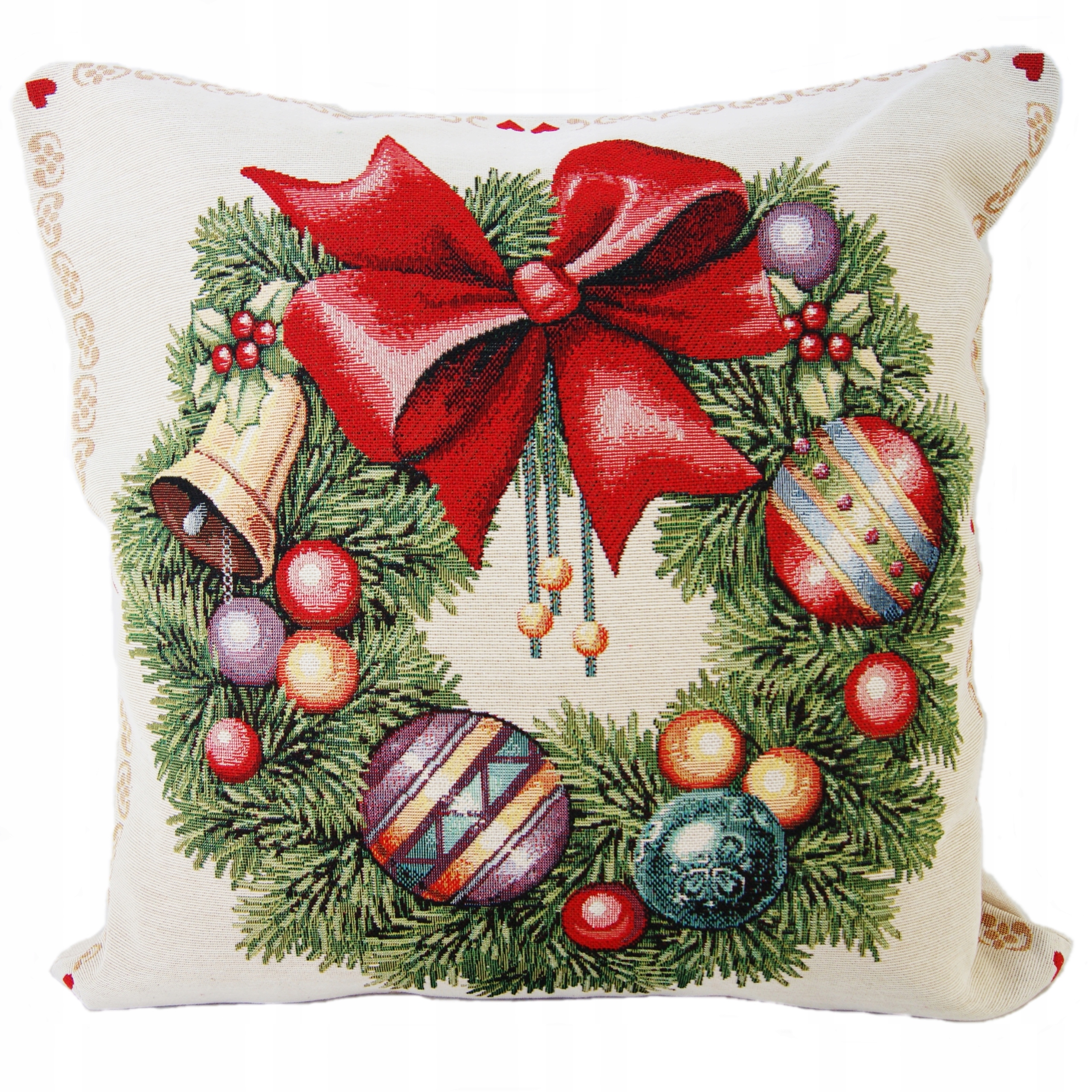 

Poszewka świąteczna wianek świąteczny 45x45 cm