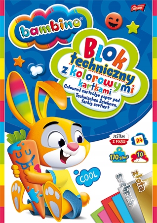 

Bambino Blok Techniczny A4 10 Kartek Kolorowy
