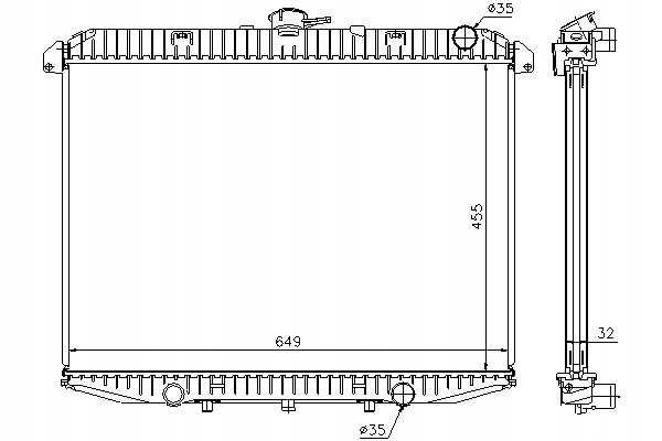 РАДІАТОР ДВИГУНА НІСЕНІТНИЦЯ14100f521 1953240