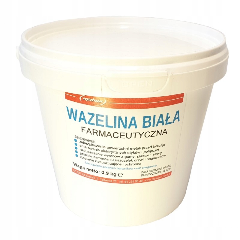 

Wazelina Biała Kosmetyczna Bez Dodatków 1000G 1KG