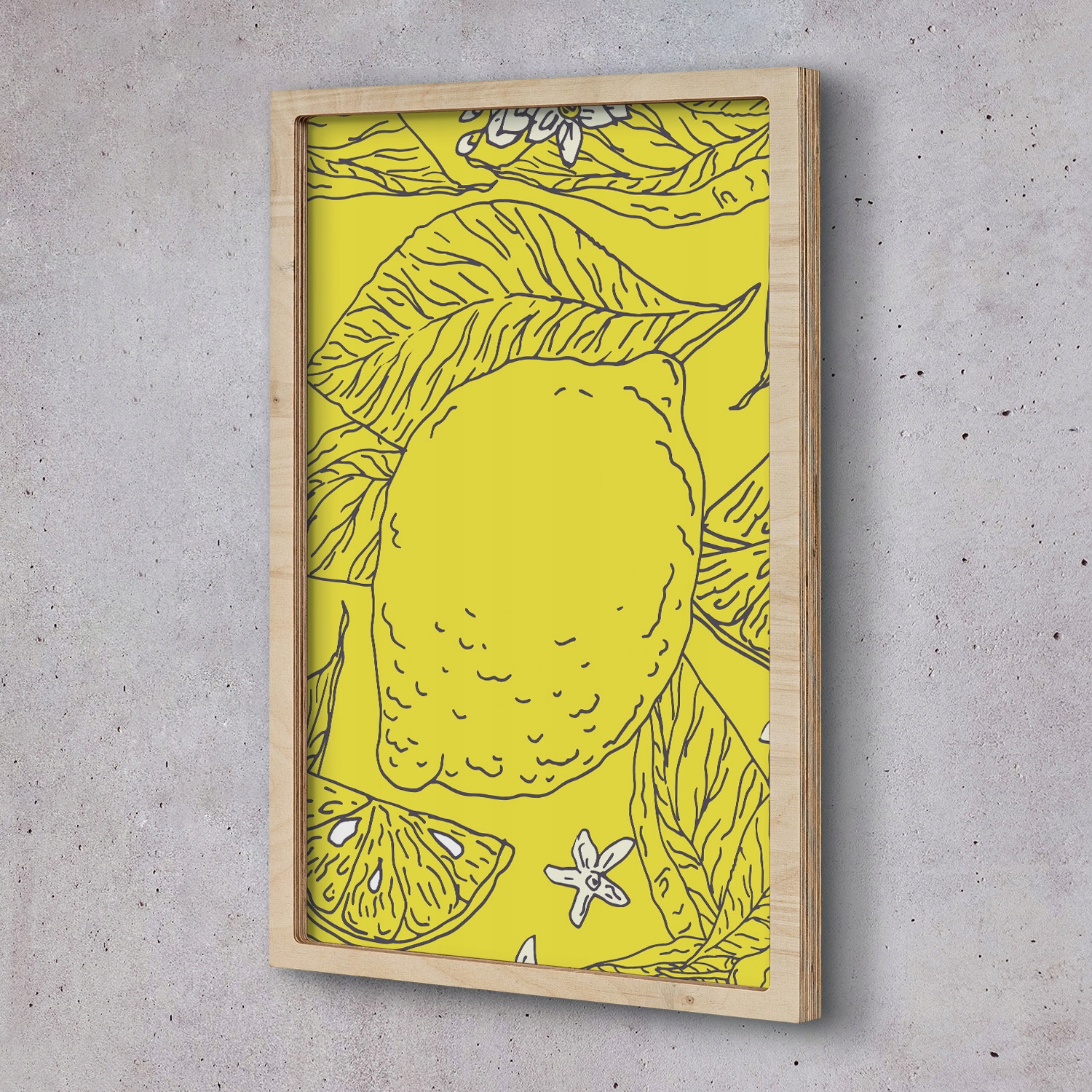 Obraz s rámem Eko Citrony listy květ 40x60 cm
