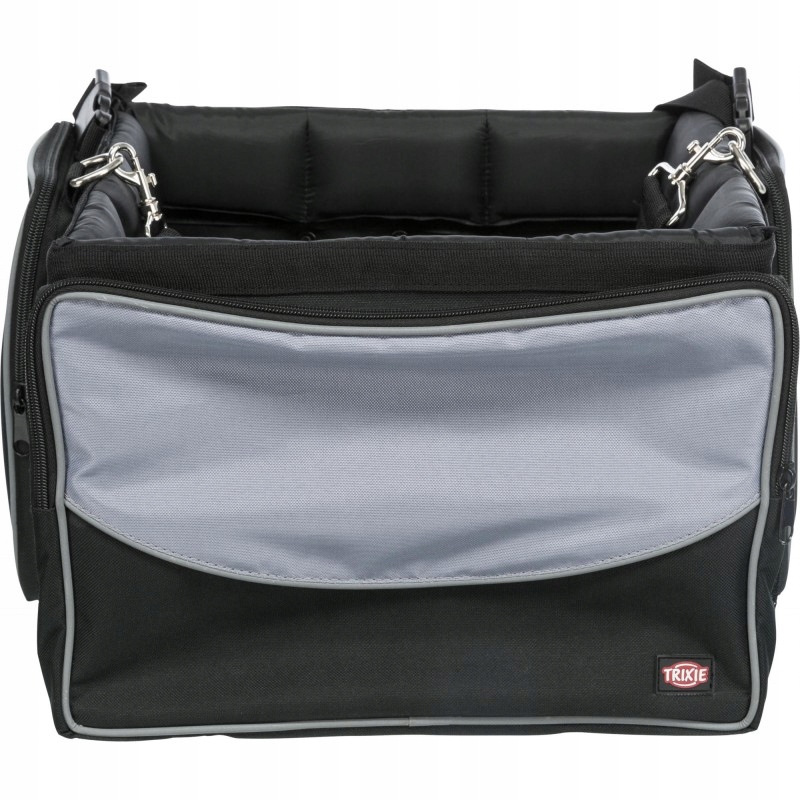 Transporter rowerowy przedni czarny/szary 41×26×26