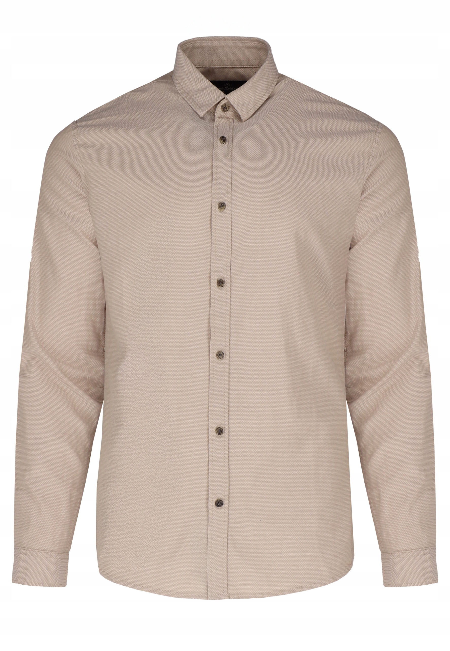 Męska Koszula Slim Fit Beżowa Volcano K-tanalo 3XL