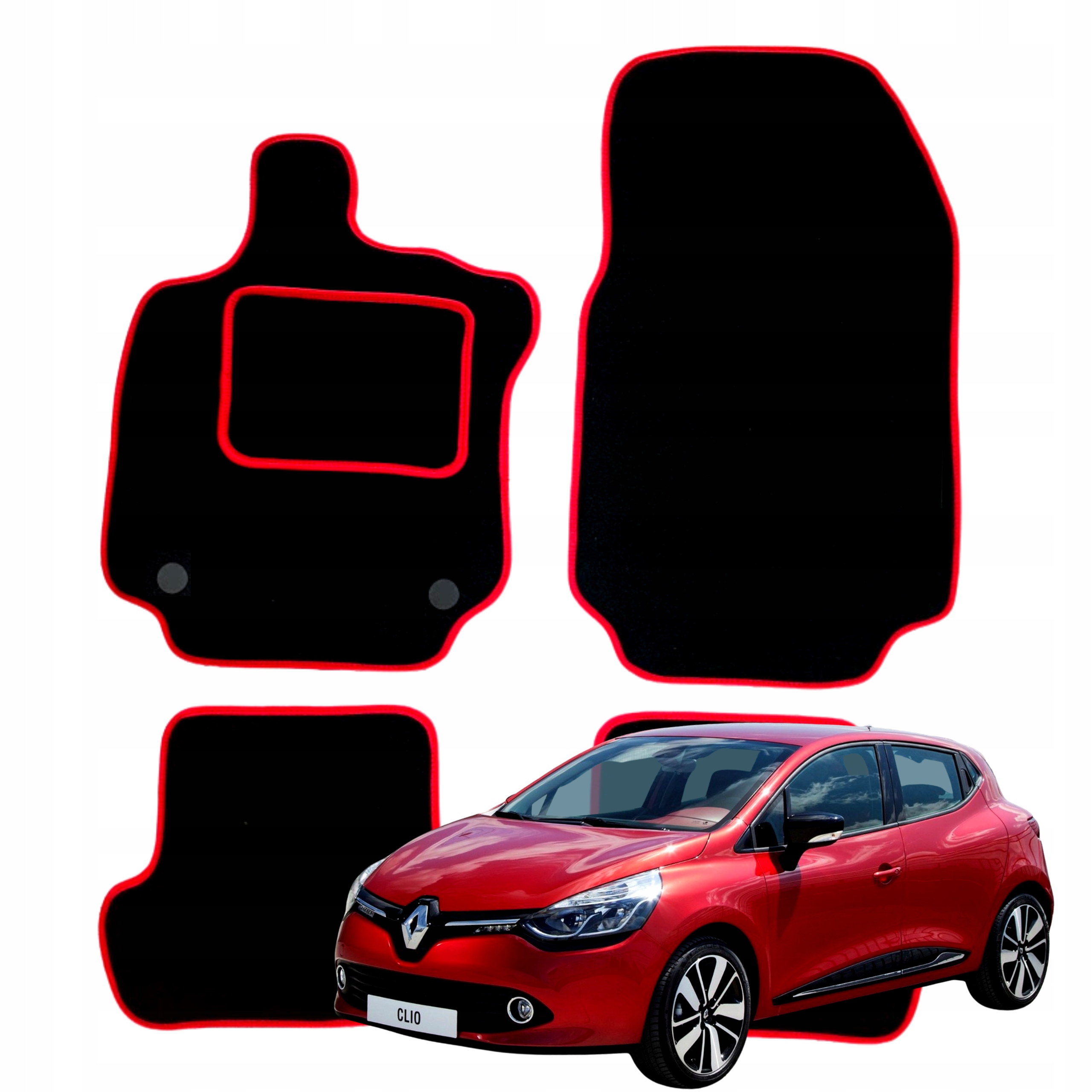 Dywaniki welurowe do Renault Clio 4 IV 2012-2019 Welur dywaniki do auta R
