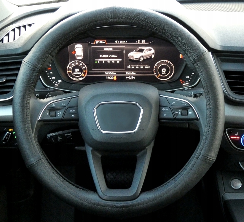 Skórzana nakładka pokrowiec na kierownicę 42-44cm Producent Carpassion